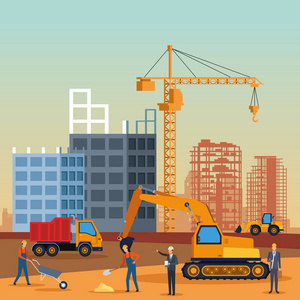 建筑工程師卡通