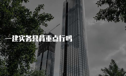 一建實(shí)務(wù)只背重點(diǎn)行嗎