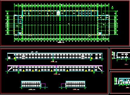 廠房辦公樓建筑施工圖紙及效果圖免費下載 別墅圖紙