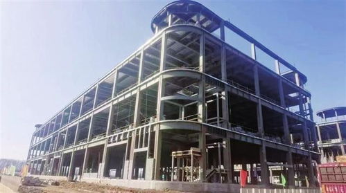 太忻標(biāo)準(zhǔn)化廠房鋼結(jié)構(gòu)主體工程封頂